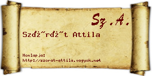 Szórát Attila névjegykártya