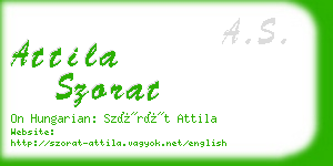 attila szorat business card